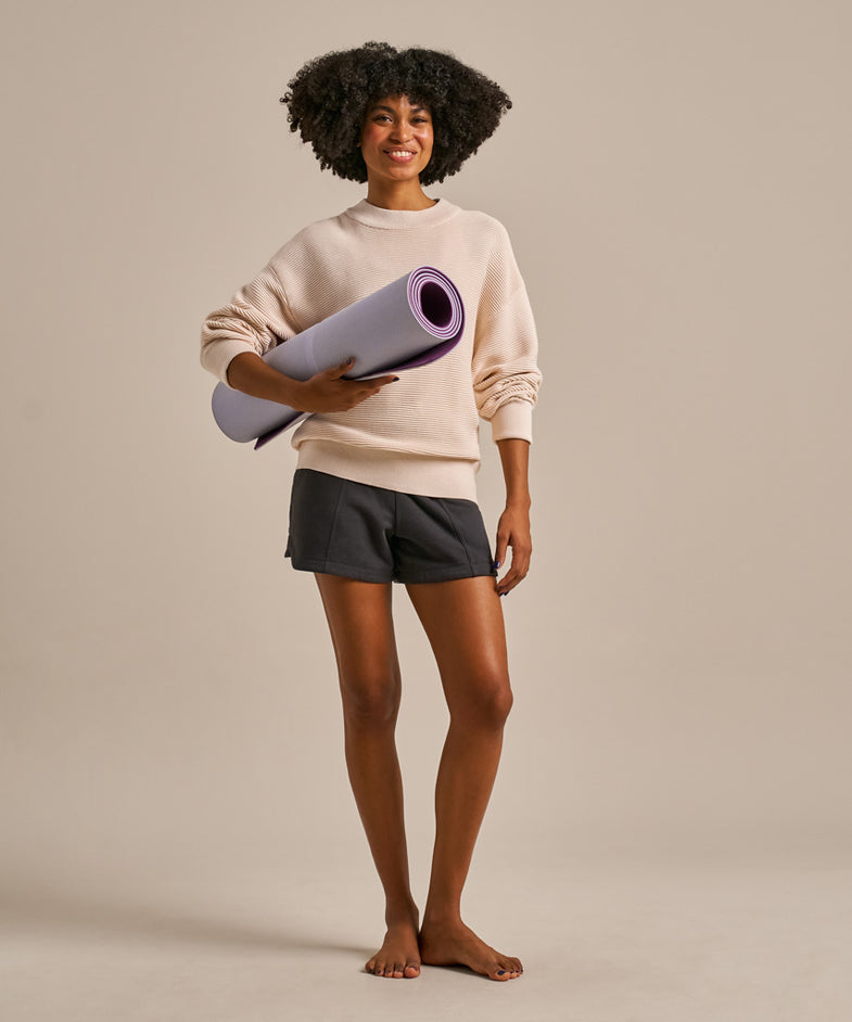 Bam2487 Rib Knit Sweatshirt Crema Bam Clothing 6