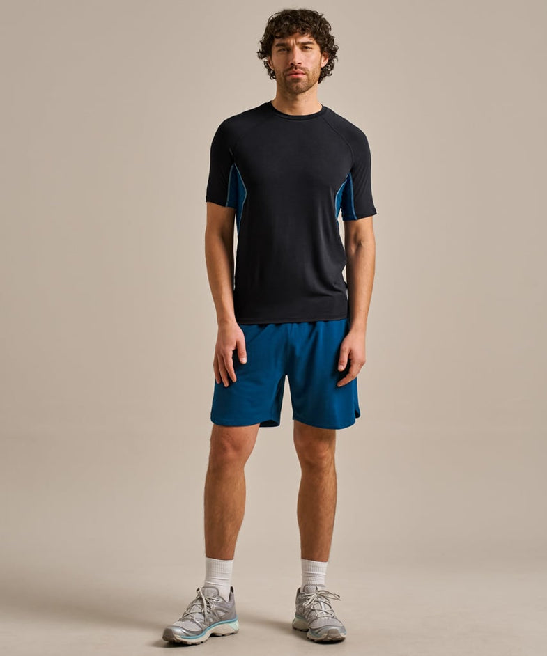 Bam2540 Training Tshirt Black Ocean Teal Stitch Bam Clothing 1