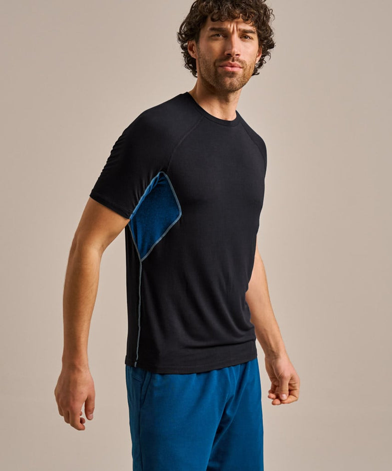 Bam2540 Training Tshirt Black Ocean Teal Stitch Bam Clothing 2