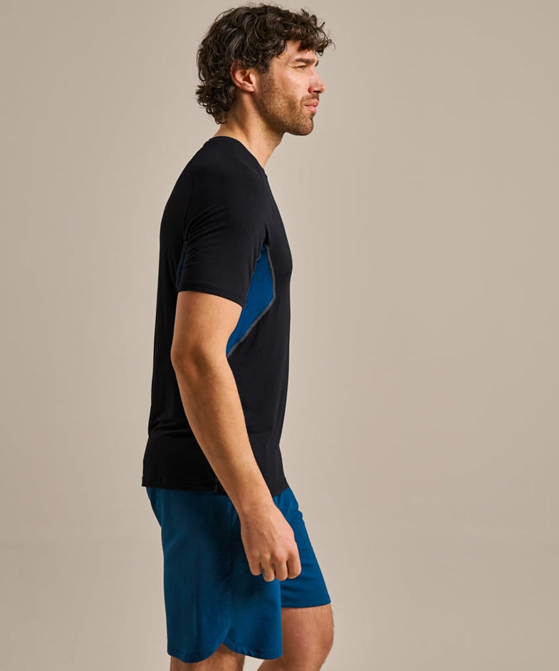 Bam2540 Training Tshirt Black Ocean Teal Stitch Bam Clothing 3