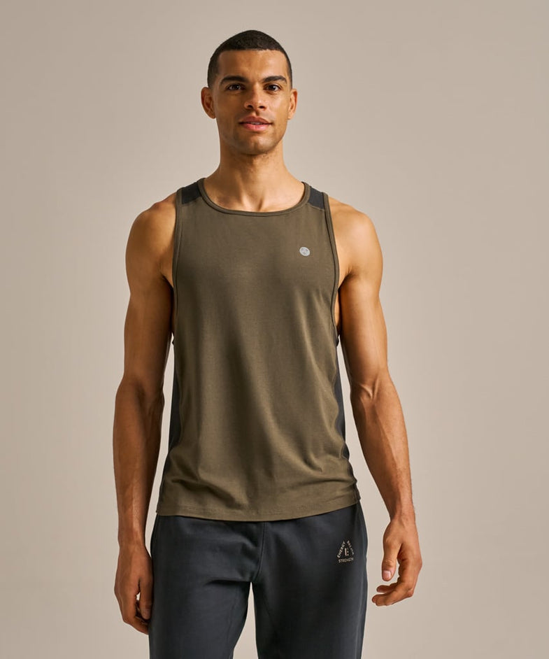Bam2574 Active Air Tank Top Khaki Green Bam Clothing 2