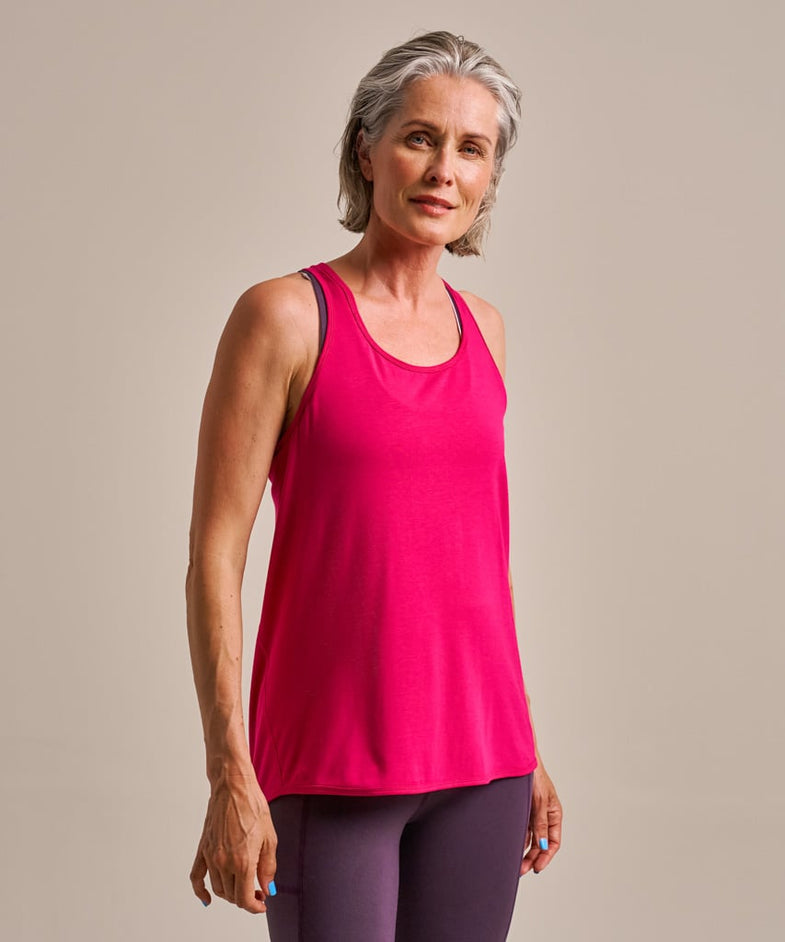 Bam2582 Everyday Energy Pleat Vest Dragonfruit Clothing 1