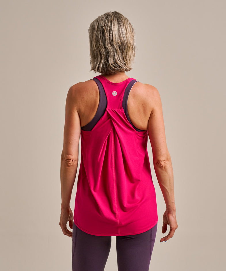 Bam2582 Everyday Energy Pleat Vest Dragonfruit Clothing 3