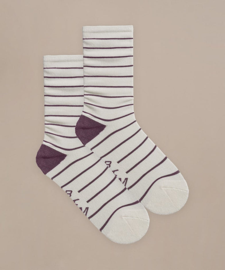 Bam2615 Stripe Sock 4 Pack Neutral Berry Bam Clothing 3