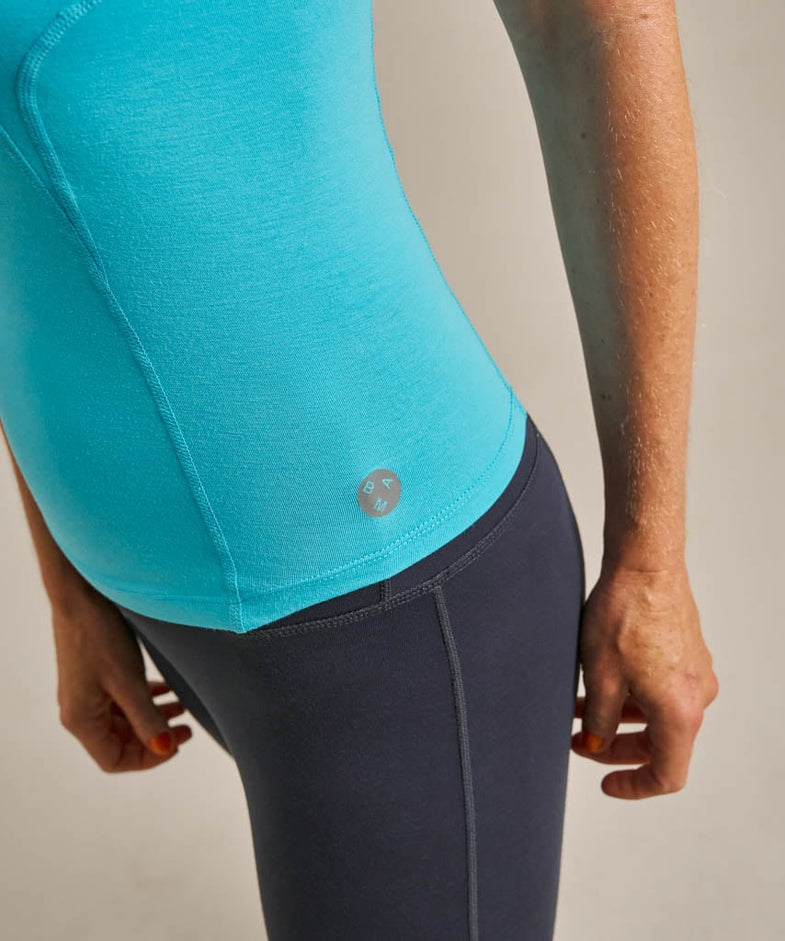 Bam2620 Novea Zip Training Tank Blue Curacao Bam Clothing 5