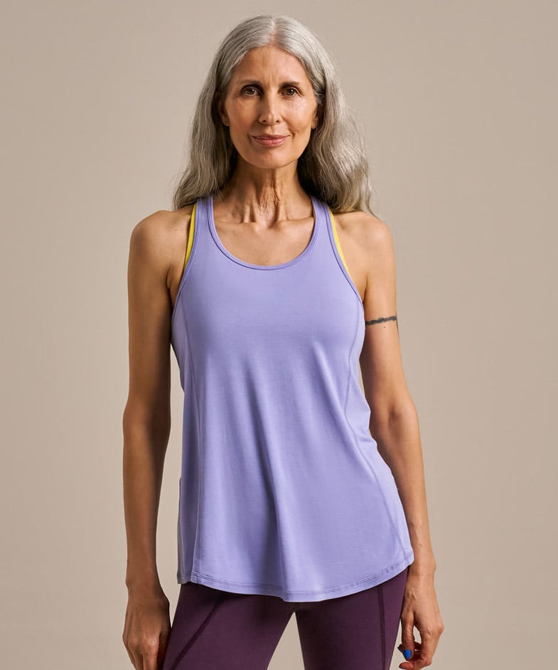 Bam2626 Split Back Top Smokey Lavender Bam Clothing 2