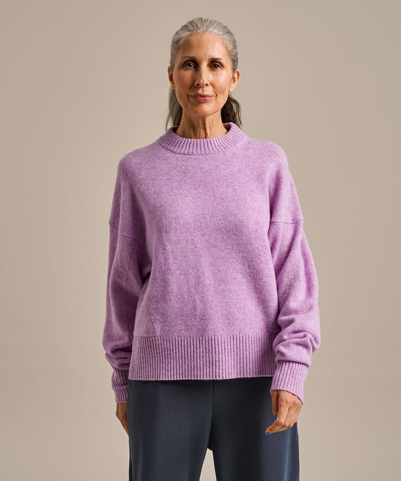 Bam2629 Throw On Knitted Jumper Lavender Marl Bam Clothing 2