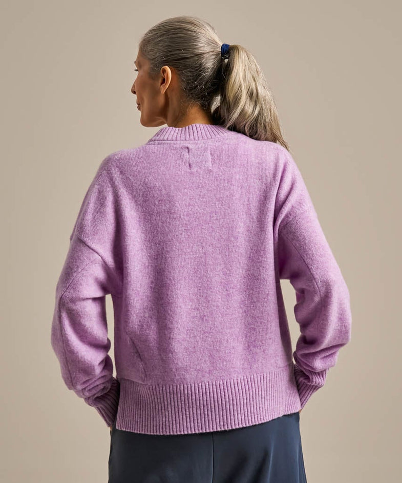 Bam2629 Throw On Knitted Jumper Lavender Marl Bam Clothing 4