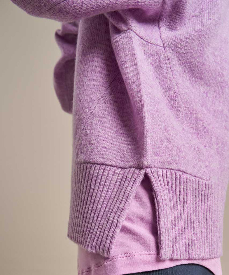 Bam2629 Throw On Knitted Jumper Lavender Marl Bam Clothing 5