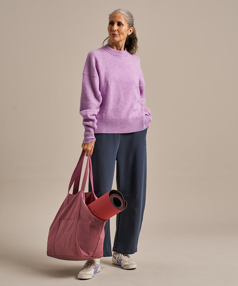 Bam2629 Throw On Knitted Jumper Lavender Marl Bam Clothing 7