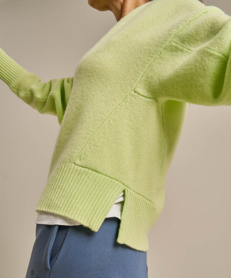 Bam2629 Throw On Knitted Jumper Soft Lime Bam Clothing 6