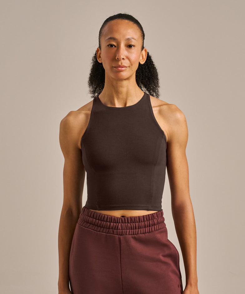 Bam2638 Ultimate Balm Crop Top Bitter Chocolate Clothing 2