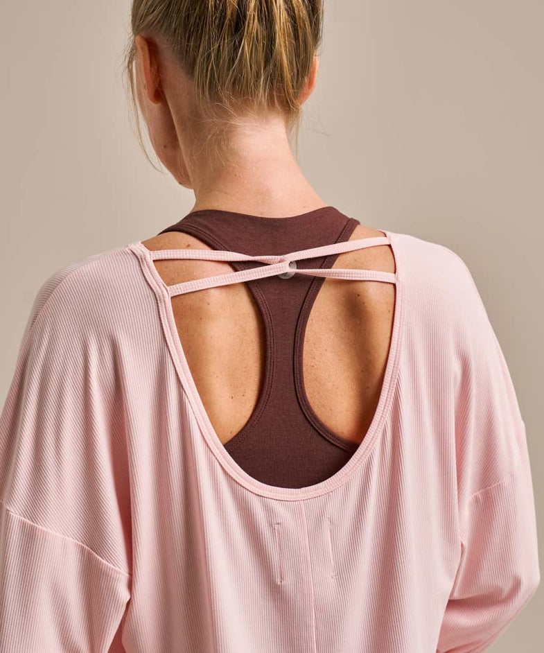 Bam2647 Strap Back Long Sleeve Top Blossom Bam Clothing 6