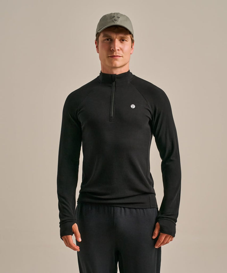 Bam2663 Active Luxe Quarter Zip Black Bam Clothing 2