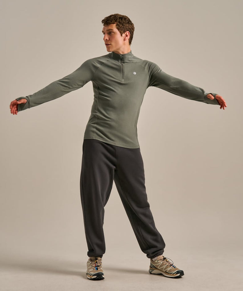 Bam2663 Active Luxe Quarter Zip New Khaki Bam Clothing 1