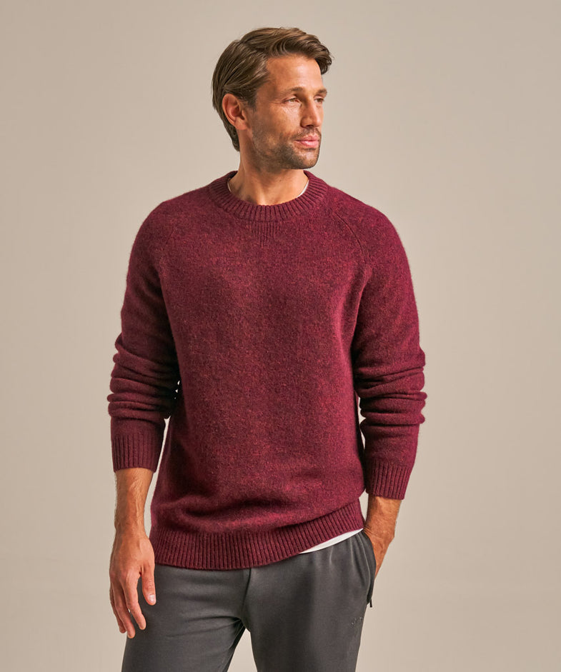 Bam2667 Active Crew Knit Jumper Dark Damson Clothing 2