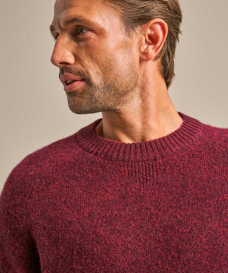 Bam2667 Active Crew Knit Jumper Dark Damson Clothing 5