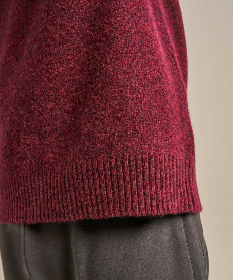 Bam2667 Active Crew Knit Jumper Dark Damson Clothing 6