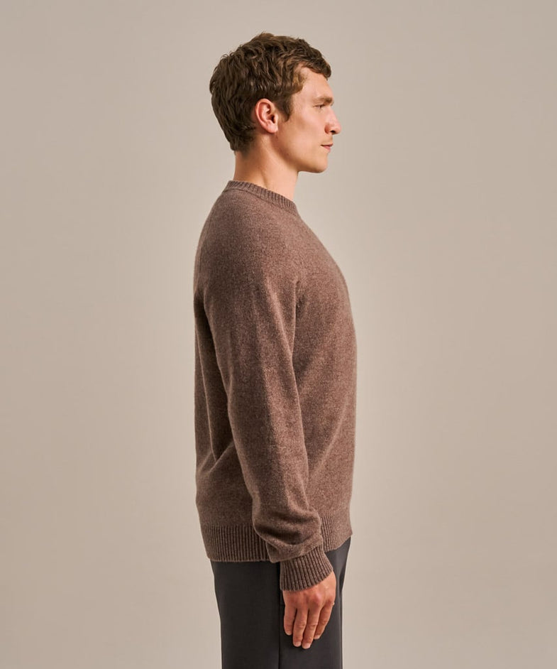 Bam2667 Active Crew Knit Jumper Fawn Marl Bam Clothing 3