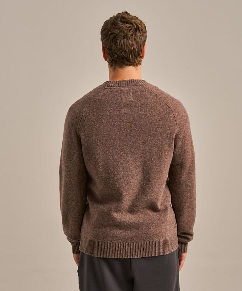 Bam2667 Active Crew Knit Jumper Fawn Marl Bam Clothing 4