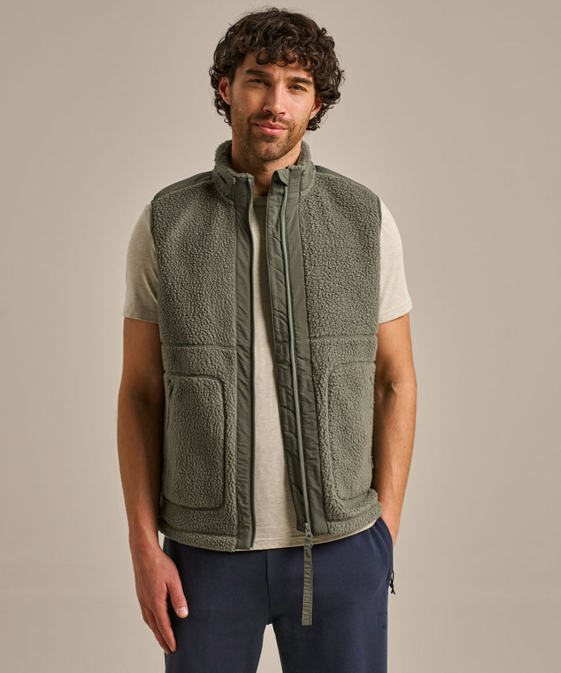 Bam2669 Sporty Fleece Gilet New Khaki Bam Clothing 2