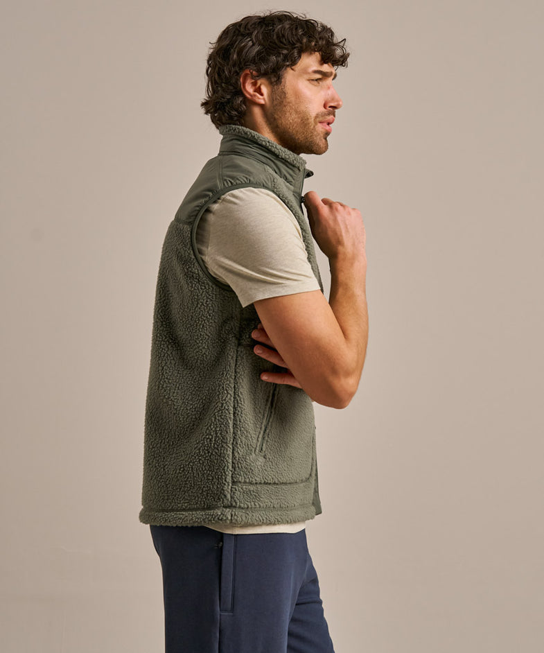 Bam2669 Sporty Fleece Gilet New Khaki Bam Clothing 3