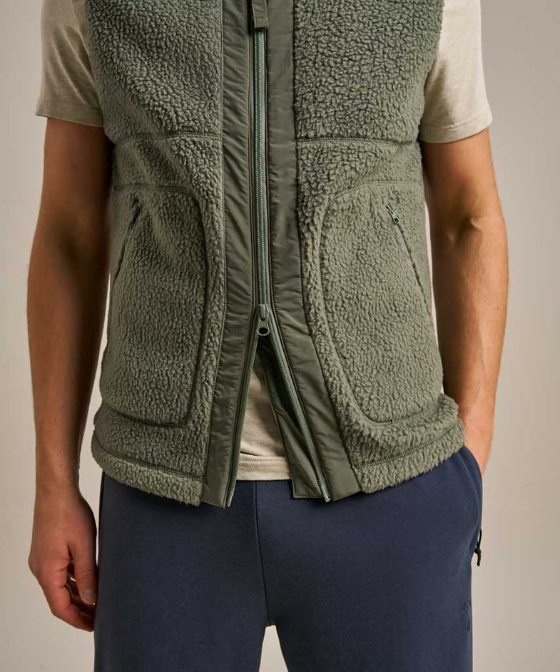 Bam2669 Sporty Fleece Gilet New Khaki Bam Clothing 6