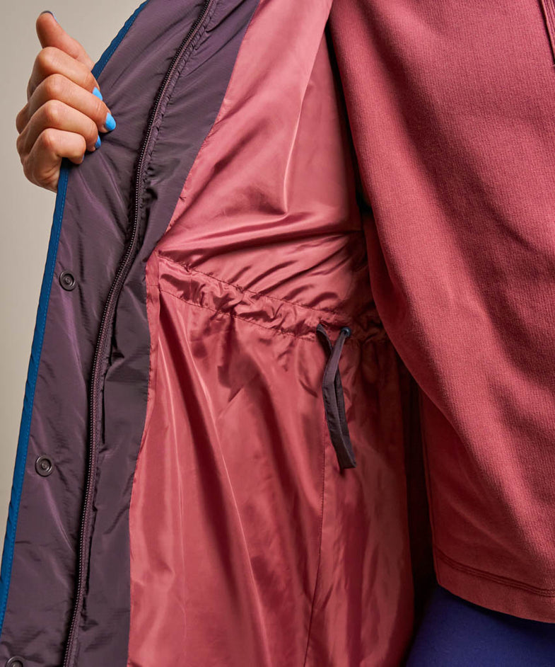 Bam2689 Cosy Fleece Coat Damson Clothing 7