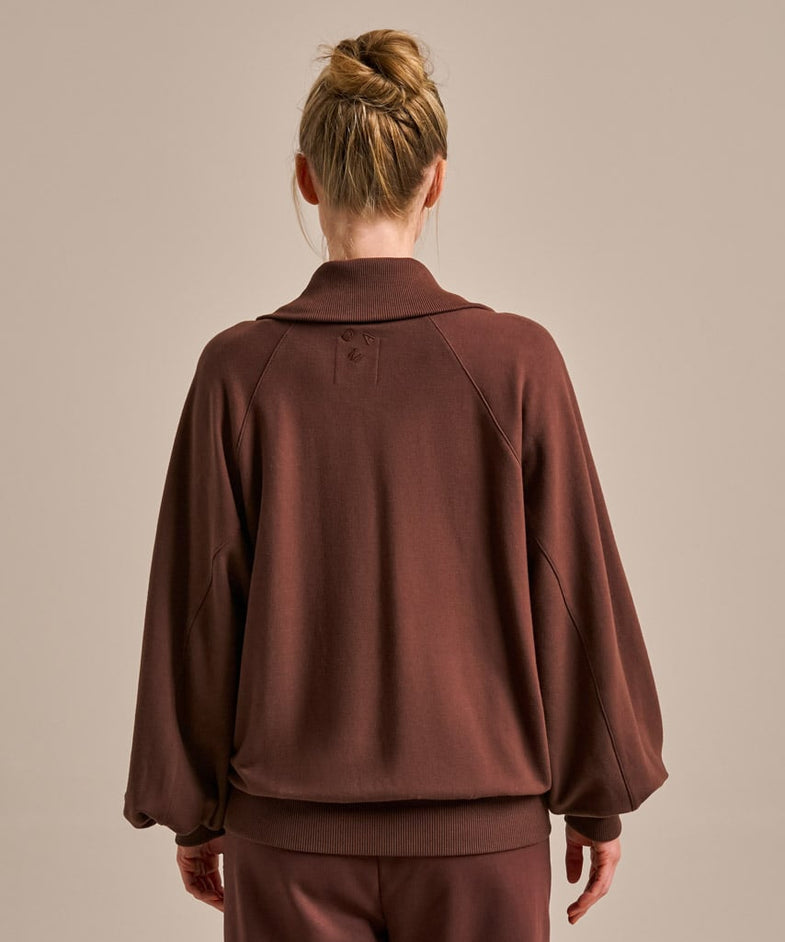 Bam2703 Nuture Sweat Bomber Jacket Conker Bam Clothing 4