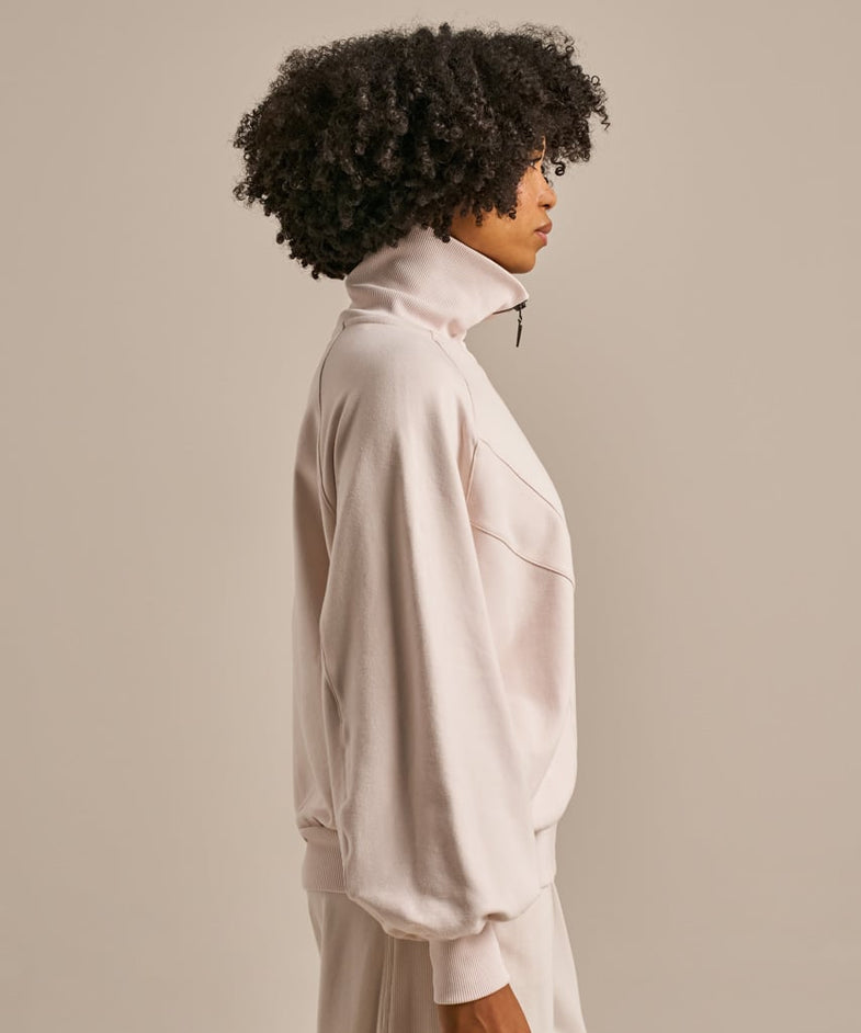 Bam2703 Nuture Sweat Bomber Jacket Oyster Bam Clothing 3