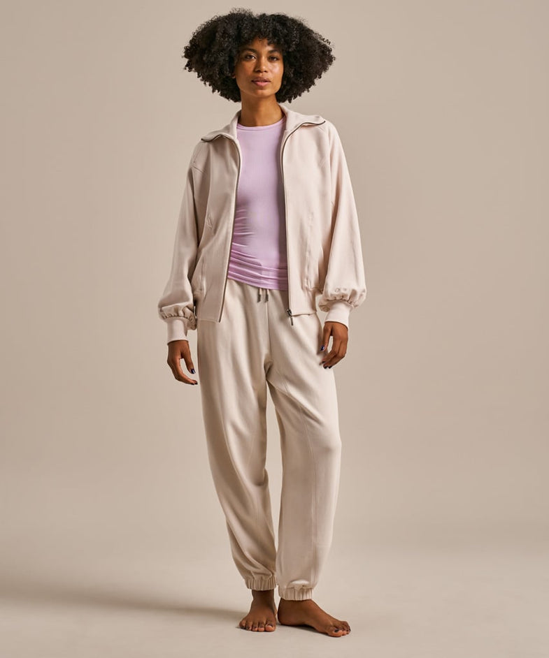 Bam2703 Nuture Sweat Bomber Jacket Oyster Bam Clothing 7