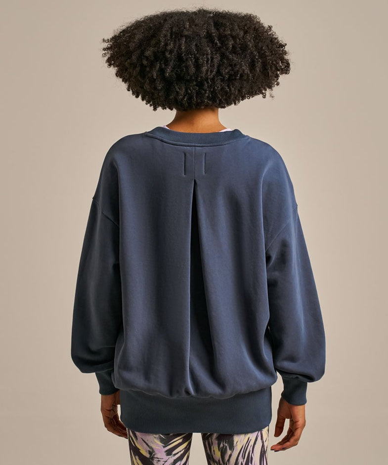 Bam2705 Pleaat Sweat Storm Navy Bam Clothing 4