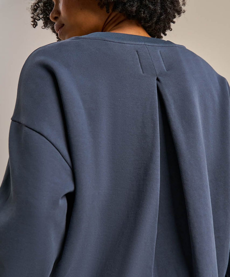 Bam2705 Pleaat Sweat Storm Navy Bam Clothing 7