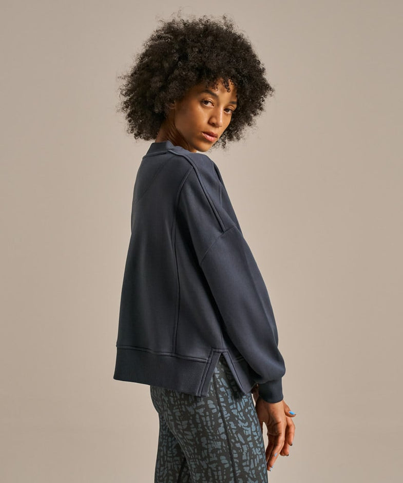Bam2707 Athletic V Neck Sweatshirt Storm Navy Bam Clothing 3
