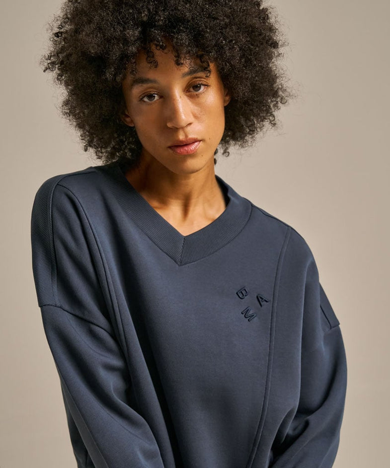 Bam2707 Athletic V Neck Sweatshirt Storm Navy Bam Clothing 5