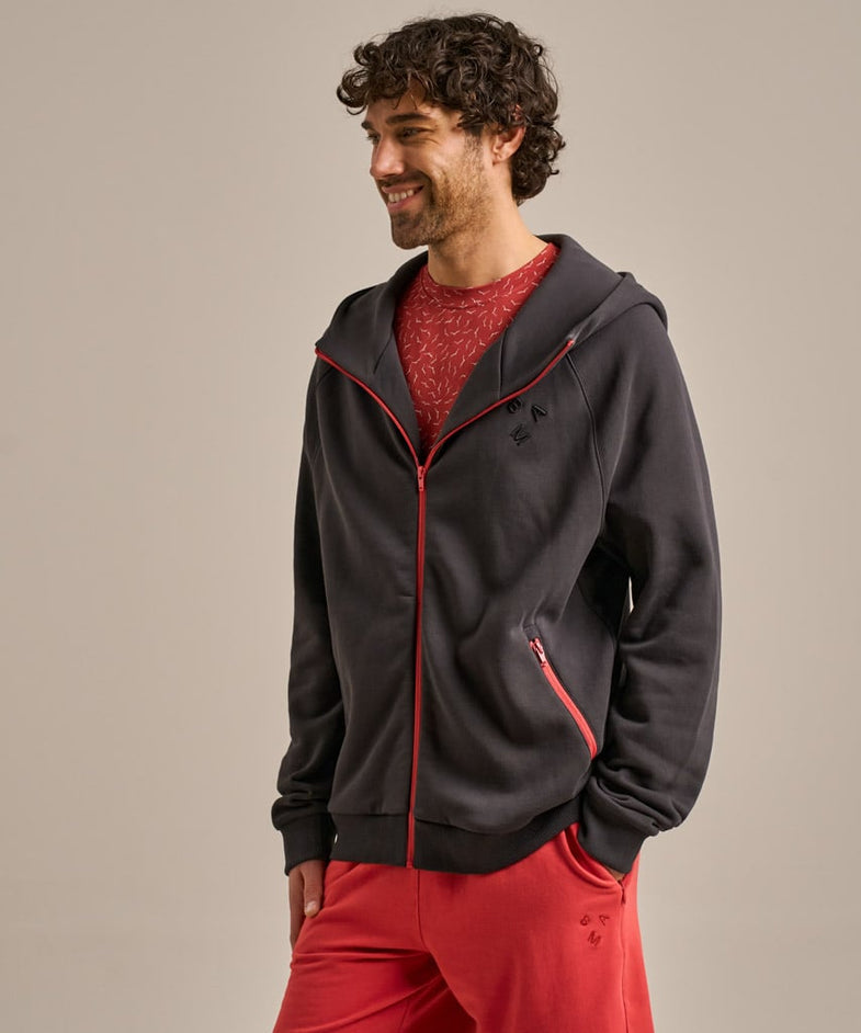 Bam2713 Zip Hoody Black Baked Apple Trim Bam Clothing 1