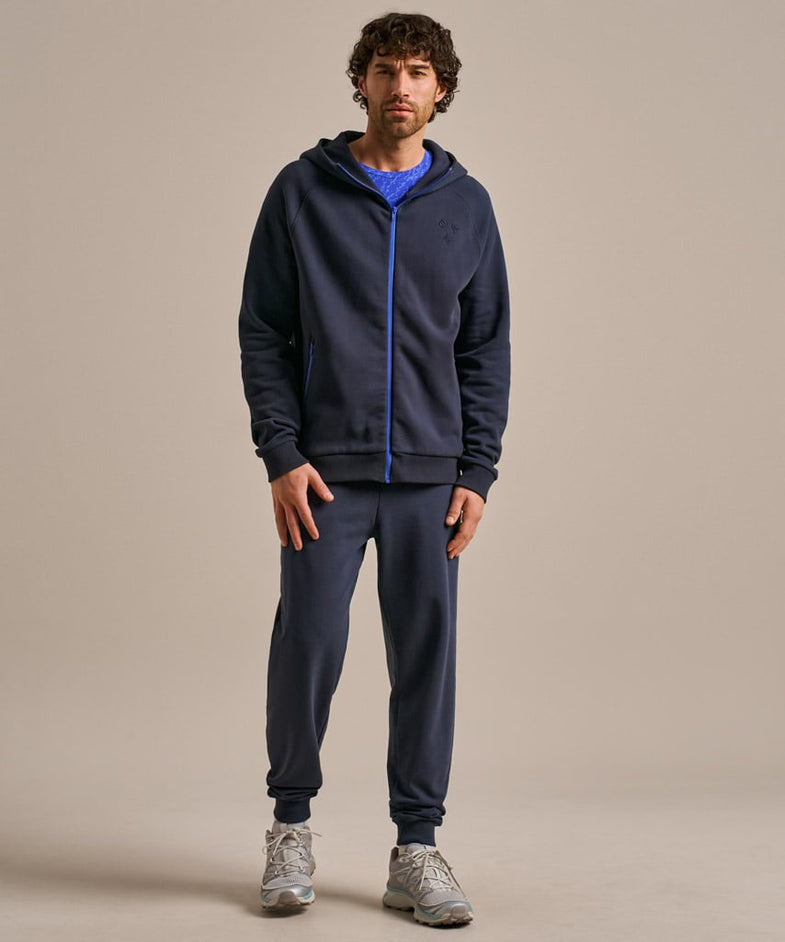 Bam2713 Zip Hoody Navy Amparo Blue Trim Bam Clothing 1
