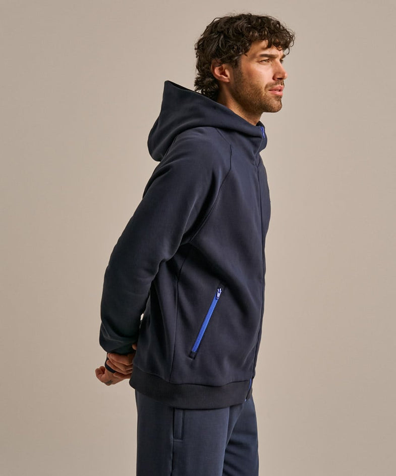 Bam2713 Zip Hoody Navy Amparo Blue Trim Bam Clothing 3