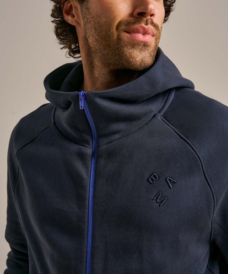 Bam2713 Zip Hoody Navy Amparo Blue Trim Bam Clothing 5