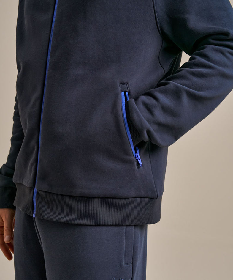 Bam2713 Zip Hoody Navy Amparo Blue Trim Bam Clothing 6
