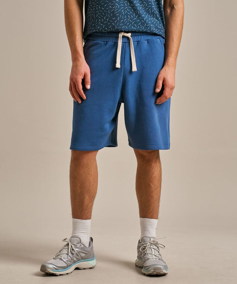 Bam2714 Brush Back Sweat Short Denim Blue Bam Clothing 2