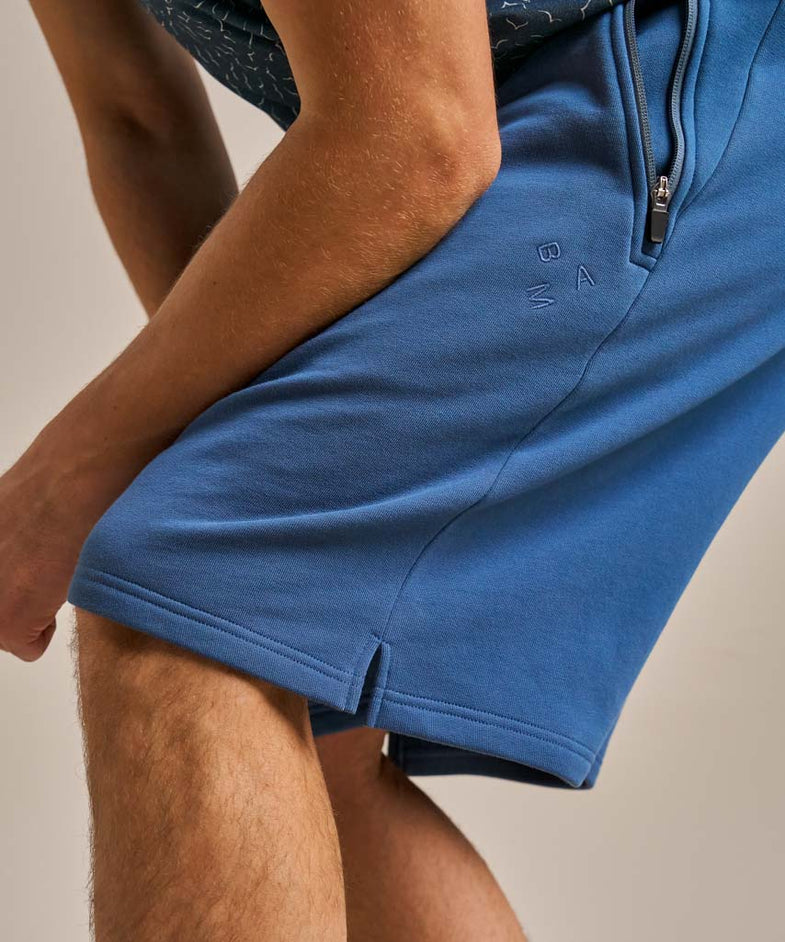 Bam2714 Brush Back Sweat Short Denim Blue Bam Clothing 6