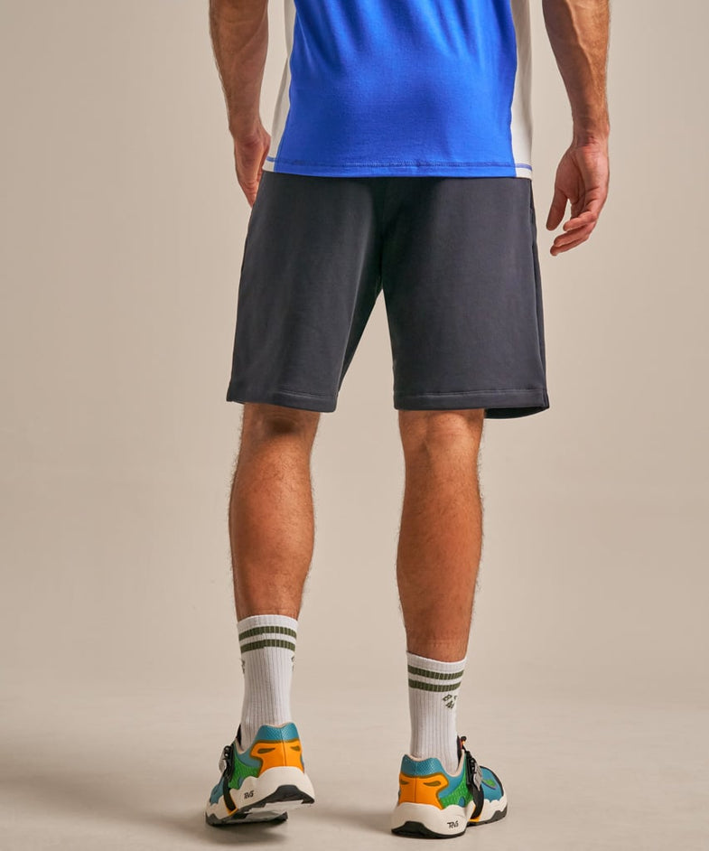 Bam2714 Brush Back Sweat Short Navy Clothing 3