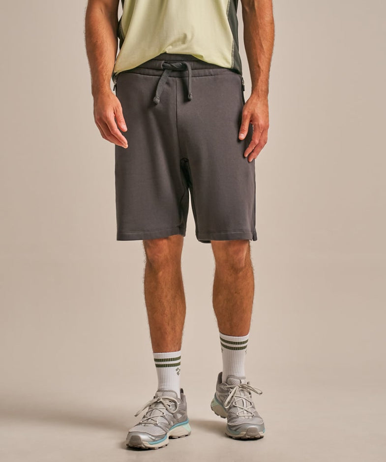Bam2714 Brush Back Sweat Short Washed Black Clothing 2