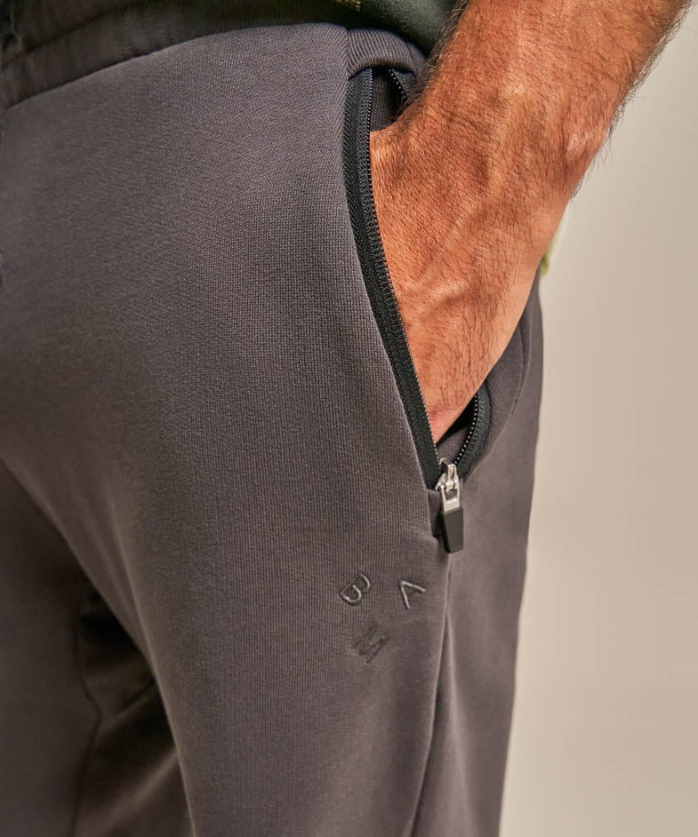 Bam2714 Brush Back Sweat Short Washed Black Clothing 6