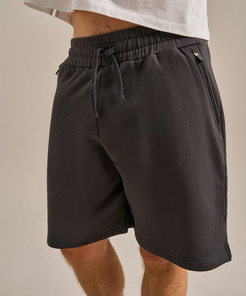 Bam2714 Brush Back Sweat Short Washed Black Bam Clothing 1