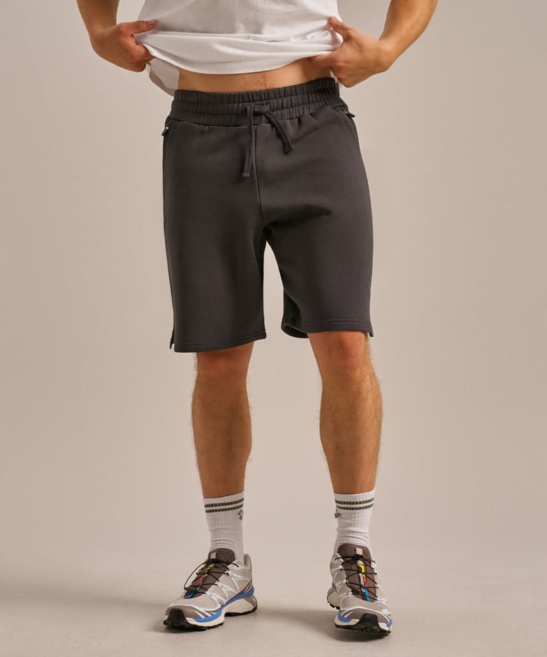 Bam2714 Brush Back Sweat Short Washed Black Bam Clothing 2