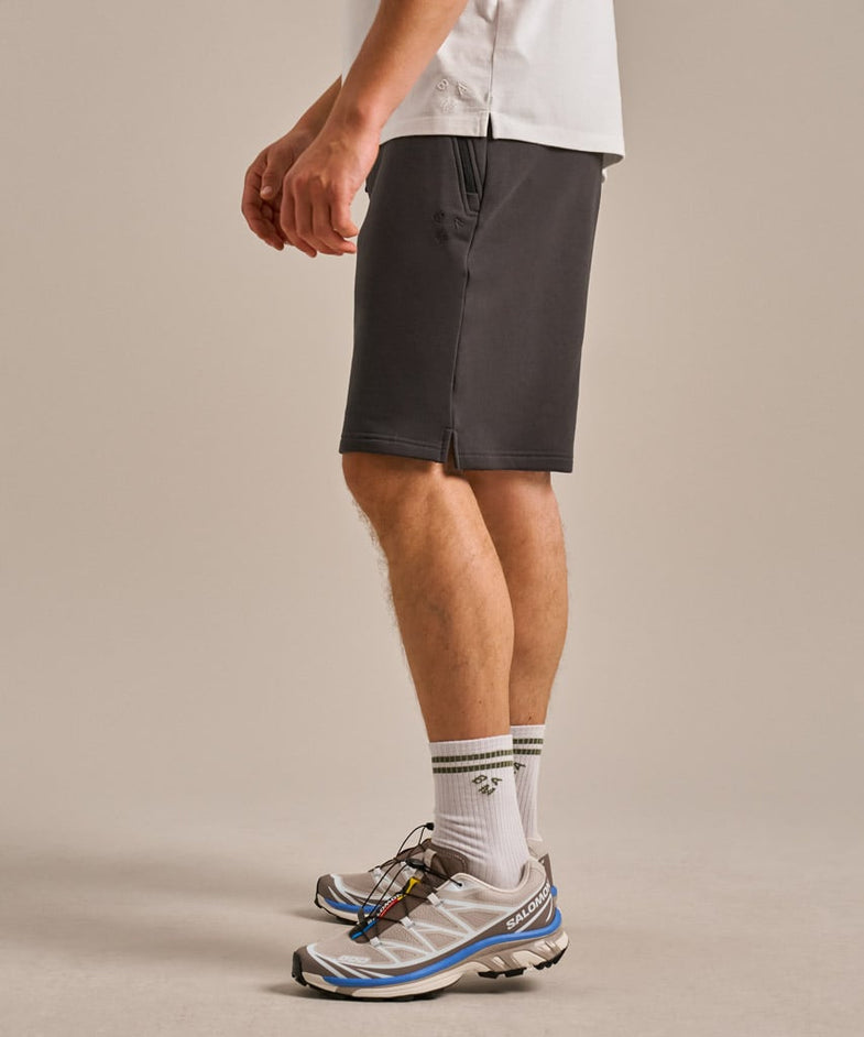 Bam2714 Brush Back Sweat Short Washed Black Bam Clothing 4