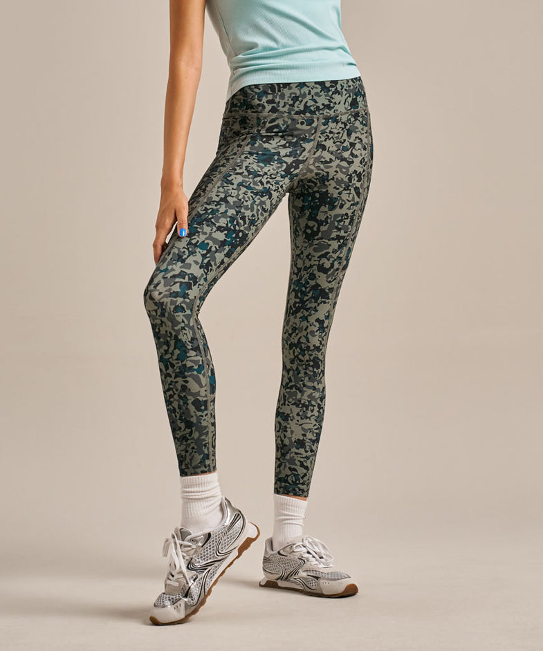 Bam2722 Enduro Pocket Leggings 78ths Natural Camo Green Bam Clothing 2