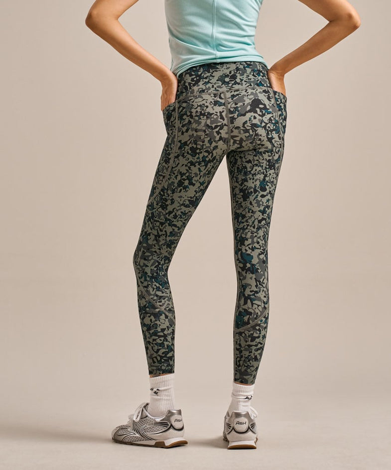 Bam2722 Enduro Pocket Leggings 78ths Natural Camo Green Bam Clothing 3